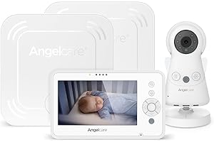 Angelcare® AC25-SP 3 w 1 monitoring dziecka, wideo, audio + ruch z dwoma bezprzewodowymi matami z czujnikami
