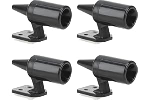 FSTTRE 4 Pcs Sifflets de Cerf de Voiture, Sifflet À Ultrasons, Avertissement de la Faune Sifflet Ultrason pour Voitures, Motos, Camions,Le Camping-car（Noir）
