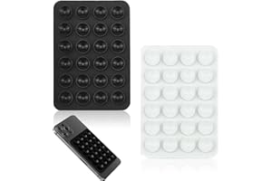 VNIDJGB 2 Pcs Silicone Suction Phone Case, Anti-slip Portable Phone Sticky Pad Grip, Suction Multipurpose Sticky Phones holder, for Wall, Car Dashboard, Mirror, Shower, for All Smartphones(White&Black)
