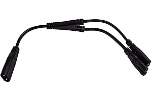 BAOLONGKING Splitter AC IEC320 C8 vers 2X C7 Y Cordon d'alimentation, IEC Figure 8 Mâle vers 2 Femelle 1 entrée 2 Sortie AC Câble 30 cm