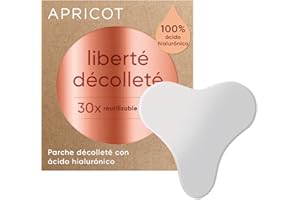 APRICOT BEAUTY & HEALTHCARE APRICOT Beauty parche antiarrugas para el escote con ácido hialurónico I Almohadilla de silicona para el pecho I Parche "liberté décolleté" fabricado en Alemania I Reutilizable