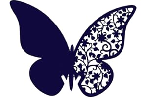 Nicole Knupfer 100 Pieces Butterfly Place Cards Name Cards Glass Pendant Wall Stickers Table Decoration Wedding Party Decoration royal