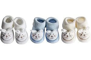 NOSBEBES® Chaussons bebe, bio, pour Noel - chaussette bebe naissance, chaussures bebe, cadeau noel 0-3 mois