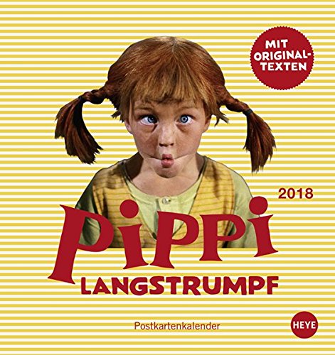 Preisvergleich Produktbild Pippi Langstrumpf Postkartenkalender - Kalender 2018