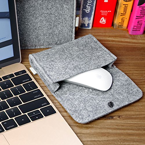 Inatecks neue 12 Zoll Macbook Retina Sch  tzh  lle  Sleeve Tasche  Klettverschluss  Verschluss mit Klettband  Grau