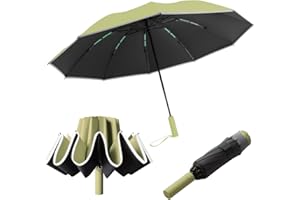 Oziral Umbrella Windproof Strong Compact Travel Automatic Umbrellas with 10 Ribs 50+ 99% UV Protection Opening Foldable Golf Size Ventilated Double Layer Umbrella women and men