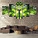 Produktbild Rahmen Leinwand modulare Wohnzimmer Fotos 5 Panel Bambuspflanze druckt Poster moderner Wand Cuadros Malerei Home Decor, 30 x 40 30 x 60 30 x 80 cm, Rahmen