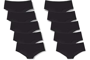 Iris & Lilly Damen Hipster-Unterwäsche Baumwolle, 10er-Pack