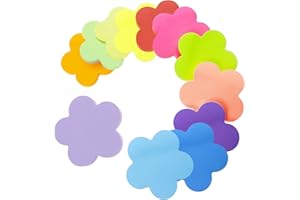 YZDZSW 12 Farben Farbige Haftnotizen, Haftnotizen Klebezettel, Farbig Blätter Notizblöck Super Sticky Notes für Büro Zuhause Schule Sitzung (Pflaume Bossom+600 Blatt+70 * 70mm)