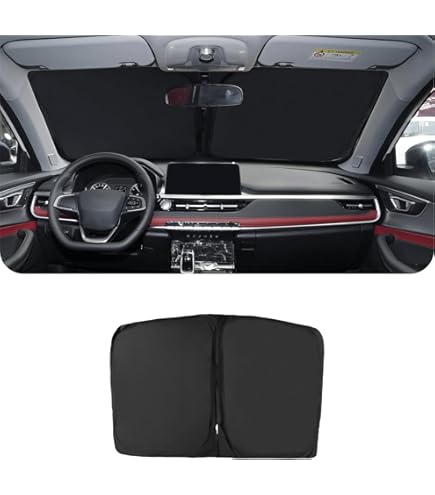 SKTU Pare-Soleil Compatible Avec BMW X1 F48 U11 2016-2024 Pare Soleils Pour Pare-Brise Avant Auto Pliable Avec Protection UV