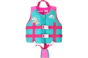 Gogokids Swim Vest Float Jacket - Kids Swimming Training Flotation Buoyancy Swimsuit with Adjustable Safety Straps for 15-35kg Child，Boys Girls Aged 2-9 Years