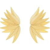 Nilu's Collections Gold Plated Leaf Earrings Studs | gift for her | Gifts For Women & girls.