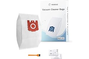 WAIKAS Lot de 6 sacs d'aspirateur pour Miele Complete C3/C2 et Classic C1 - Remplace GN avec 1 filtre moteur et 1 filtre d'évacuation [Compatibles avec les séries S8, S5, S2, S6]