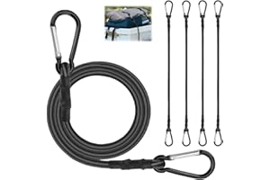 DHISPERARES 4 Piezas Gomas Elasticas Pulpos Elasticos Cinta de 120 cm,Correas Expansoras Exteriores, Cuerda de Fijación para Tiendas de Campaña, Goma para Sujeción de Equipaje, Camping, Bicicleta, Lonas, Toldos