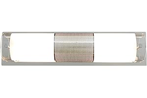 Licht-Erlebnisse Applique métal verre argent salle de bain L: 38 cm E14 jusqu'à 40W 2 lampes oblongues Applique intemporelle salle de bain PERIO