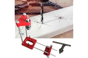 CACACOOK Localizador de Taladro de Madera, Guía de Plantilla de Perforación de Localizador de Punzón Ajustable, Herramienta de Posicionamiento de Precisión, Herramientas de Woodworking para Regalos Para