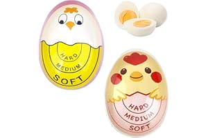 THOLIRE 2 Pack Color-Changing Egg Timer – Perfect Boiled Egg Timer for Soft, Medium, and Hard Boiled Eggs – Heat-Sensitive & BPA-Free – Kitchen Gadget for Consistently Perfect Eggs Every Time