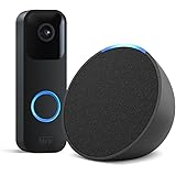 Blink Video Doorbell, schwarz, Funktionert mit Alexa + Wir stellen vor: Echo Pop | Anthrazit - Smart Home-Einsteigerpaket
