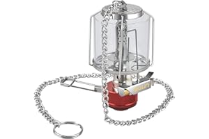Tentock Mini Lanterna di Gas Combustibile Leggero Portatile con 80 Lumen, Lampada a Gas da Appendere per Campeggio Picnic