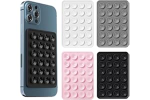 BIVBWQU Lot de 4 ventouses pour téléphone adaptées à Tous Les modèles de téléphone, Support de téléphone antidérapant pour Selfie et vidéo, Support de téléphone Portable en Silicone pour Voiture