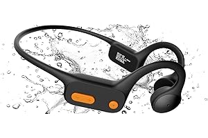 Tayogo Bone Conduction Headphones Swimming, Bluetooth 5.3 Underwater MP3 Open-Ear Headset, 32GB Memory, Magnetic Charging, Built-in Microphone, 15H Playtime- Black