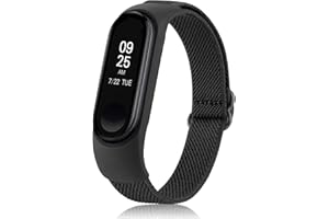 AMZPAS Regulowane elastyczne paski do Xiaomi Mi Band 6 & Mi Band 5 Opaska & Mi Band 4 Pasek & Xiaomi Mi Band 3, Miękki elastyczny pasek sportowy Nylon Opaski zamienne Zegarek Bransoletka dla Xiaomi Mi Band 6/5/4/3 Kobiety Mężczyźni