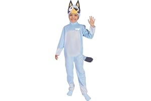 CIAO Bluey dog doggie blue onesie plush boy unisex costume disguise official Bluey BBC (Size 5-7 years)