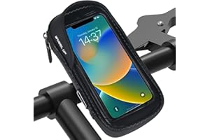 LIPJISL Bolsa Movil Bicicleta Manillar Impermeable Montaña Soporte Movil Bicicleta Bolsa Manillar Bicicleta Montaña Ciclismo Accesorios con Visera y Ventana Táctil para 6,5 Pulgadas