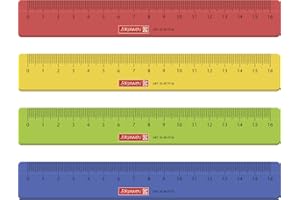 Baier & Schneider – Regla (Oficina, escuela), poliestireno, 16 cm, colores surtidos, 1 unidad