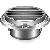 Aygrochy 100 mm Round Exhaust Grille 304 Stainless Steel with Screw Insect Protection Vent Flange Vent Louver