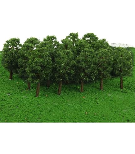 Modélisme : Végétation - Lot de 12 arbres feuillus - Busch - Rue des Maquettes