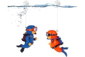 umorismo 2 Pcs Fish Tank Decorations Mini Aquarium Decorations Floating Cute Diver Figurines with Water Balloons For Aquarium Fish Tank Accessories