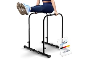 ‎ARTSPORT ArtSport Dip Barren - Dip Station bis 500 kg belastbar - Liegestützgriffe - Fitness Stange verstellbar - Liegestütze - Push Up Bar Zuhause - Schwarz