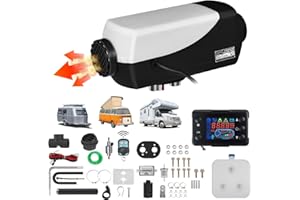 Antech Riscaldatore ad Aria Diesel 12V 5KW con Interruttore LCD Telecomando, Riscaldamento da Parcheggio per Automobili Camion Caravan SUV Pick-up Barche Yacht RV Camper