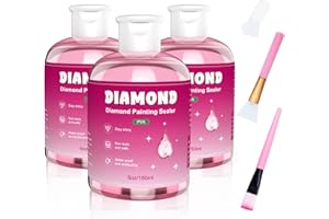 GHHKUD Colla per Pittura con Diamanti 450ml, Diamond Painting Kit Completo, Colla per Pittura Diamantata con Pennello, Diamond Painting Accessori, Mantenere il Diamond Painting Scintillante