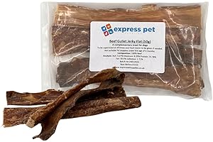Express Pet Supplies Beef Gullet Jerky Flat Natural Dog Treat 250g