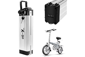 X-go 36V Ebike Battery 10Ah 10.4AH Lithium Li-ion Folding Bike Replacement Battery Pack for 350W 250W Electric Bicycles Motor with Charger (36V 10AH 4pin)