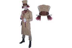 Fun Shack Disfraz Sombrerero Loco Hombre, Disfraz Sombrerero Loco Adulto, Disfraz El Sombrerero Loco Hombre, Disfraz Alicia Sombrerero, Disfraz Carnaval Hombre Talla XL