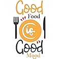 DreamKraft Good Food is Good Mood Multicolour Vinyl Size 58 cm X 35 cm Wall Sticker