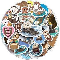 Produktbild von Ciieeo 4Stücke Miniatur Otter Figuren Realistische Tierornamente