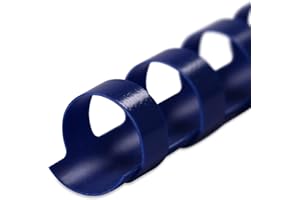 ‎KOPIERLADEN KARNATH GMBH Plastikbinderücken, BLAU, 12 mm, 21 Ringe, 100 Stück, für ca. 80 Blatt – Plastikringbindung, Spiralbindung, Ringbindung