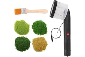 Eyccier Kit d'applicateur d'herbe Statique Applicateur d'herbe Statique avec Quatre Couleurs 4 APPLICATEUR DE Machine DE FLACHEMENT DE Fours STATIQU