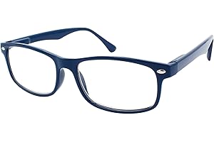 ‎TBOC TBOC Lesebrille Lesehilfe für Herren und Damen - Dioptrien +4.00 Blau Fassung mit Stärke für PC Handy Trend Frauen Männer Senioren Alterssichtigkeit Presbyopie