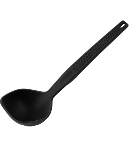 FACKELMANN Food&More keukentang siliconen van roestvrij staal met siliconen scheppen gesorteerd, 25 x 8 x 8 cm, 1 stuks/s, kleuren gemengd, 25 cm