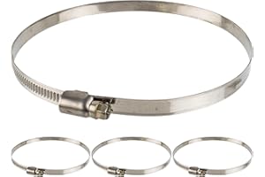 YOUR DAY MATE Fascette stringitubo professionali con vite senza fine, campo di serraggio 110-130 mm, 4 pz in acciaio inox W2, con impronta a croce, banda larga 9 mm, fascetta per tubo lavastoviglie