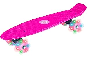 ‎EVO EVO 56,9 cm großes beleuchtetes Pennyboard, Skateboard für Anfänger oder Profis, beleuchtetes Rollenskateboard für Kinder und Jugendliche, Mini-Cruiser-Komplettboard, geeignet für alle Altersgruppen