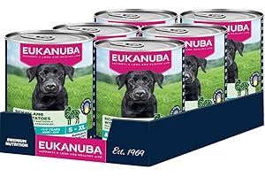 Eukanuba alimento para Perros húmedo con Cordero y Patatas, Comida húmeda Premium sin Cereales para Perros Adultos, 6 latas de 400 g