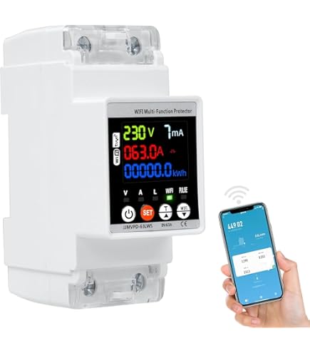 Slimme meter 100 A 220 VAC smartmeter, stroommeter wifi, twee