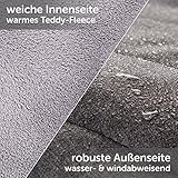 Handmuff / Handwärmer mit Thermo-Fleece, für Kinderwagen, Sportwagen oder Buggy, wasser- und windabweisend, atmungsaktiv – Melange Grey - 7