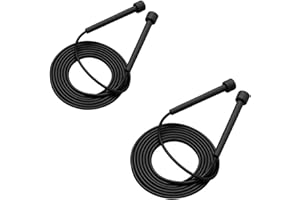 TOCED 2 Pcs Skipping rope for Home Exercise & Body Fitness, Speed Jump Rope Gym Workouts Outdoor Training, Anti-Slip Exercises Speed Fitness Skipping Rope for kids, Women & Men(Adjustable 2.8M Long)